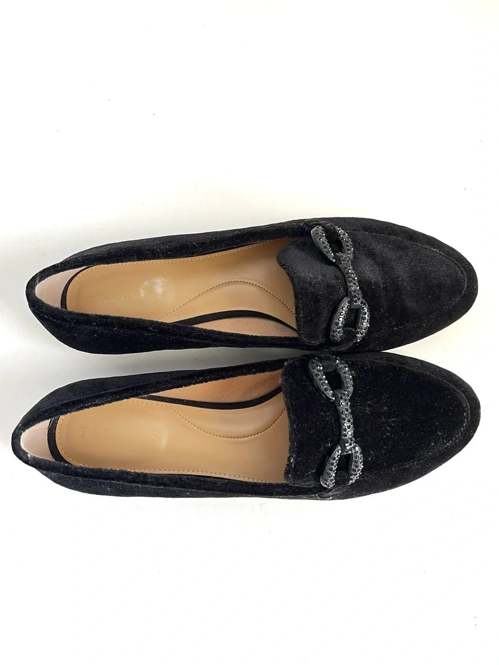 Talbots Black Velvet Ryan Pave Bit Loafers Size 8.5